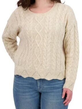 Lucky Brank Women's Cable Knit Sweater Size M